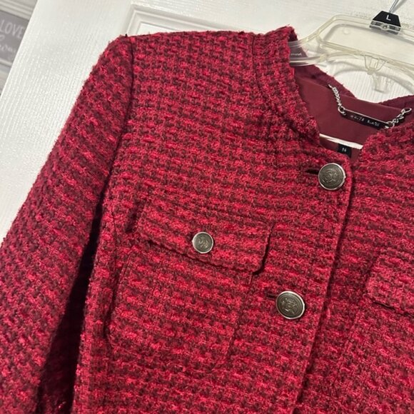 White House Black Market Belted Tweed Jacket - Picture 5 of 16